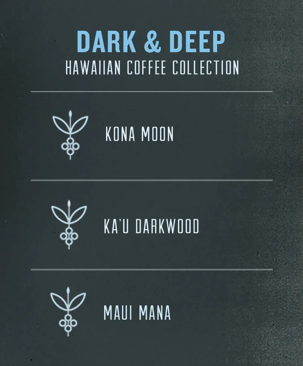 DARK + DEEP: DARK HAWAIIAN COFFEE COLLECTION (3 BAGS)